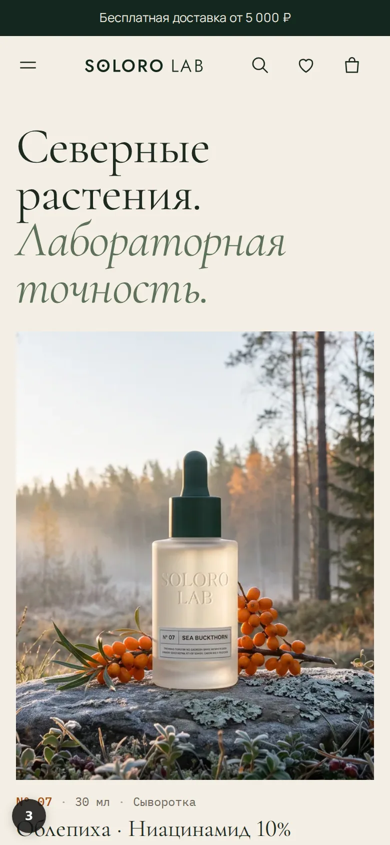 Концепция 03 «Северная наука» на телефоне